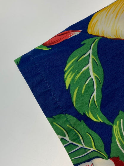 【中古品】【メンズ】 POLO RALPH LAUREN ポロ・ラルフローレン 90S HIBISCUS ALOHASHIRT ハイビスカス アロハシャツ 90年代 メンズ トップス 146-250417-em-13-min サイズ：XL カラー：ブルー 万代Net店