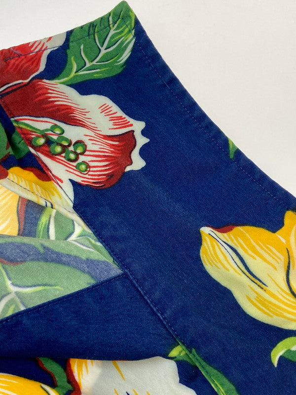 【中古品】【メンズ】 POLO RALPH LAUREN ポロ・ラルフローレン 90S HIBISCUS ALOHASHIRT ハイビスカス アロハシャツ 90年代 メンズ トップス 146-250417-em-13-min サイズ：XL カラー：ブルー 万代Net店