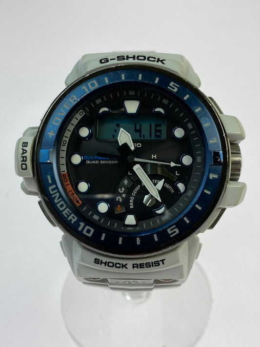 【中古品】【メンズ】 G-SHOCK ジーショック GWN-Q1000-7AJF ガルフマスター カシオ 樹脂バンド カジュアル スポーツ アナログ 196-250418-em-23-min カラー：ホワイト 万代Net店