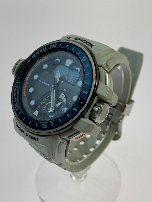 【中古品】【メンズ】 G-SHOCK ジーショック GWN-Q1000-7AJF ガルフマスター カシオ 樹脂バンド カジュアル スポーツ アナログ 196-250418-em-23-min カラー：ホワイト 万代Net店