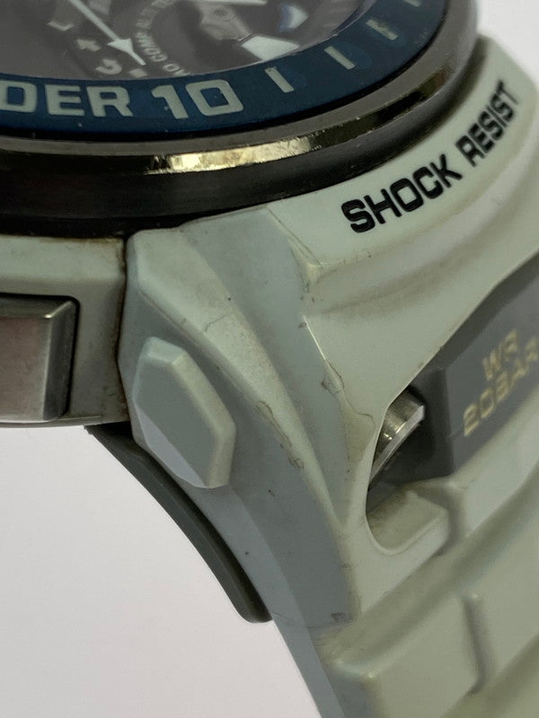 【中古品】【メンズ】 G-SHOCK ジーショック GWN-Q1000-7AJF ガルフマスター カシオ 樹脂バンド カジュアル スポーツ アナログ 196-250418-em-23-min カラー：ホワイト 万代Net店