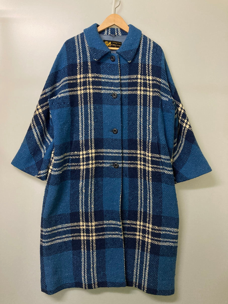 【現状渡し品】【メンズ】 YORKLAND ヨークランド LONG COAT ロング コート アウター 146-251012-ks-10-min サイズ：9AR カラー：ブルー系 万代Net店