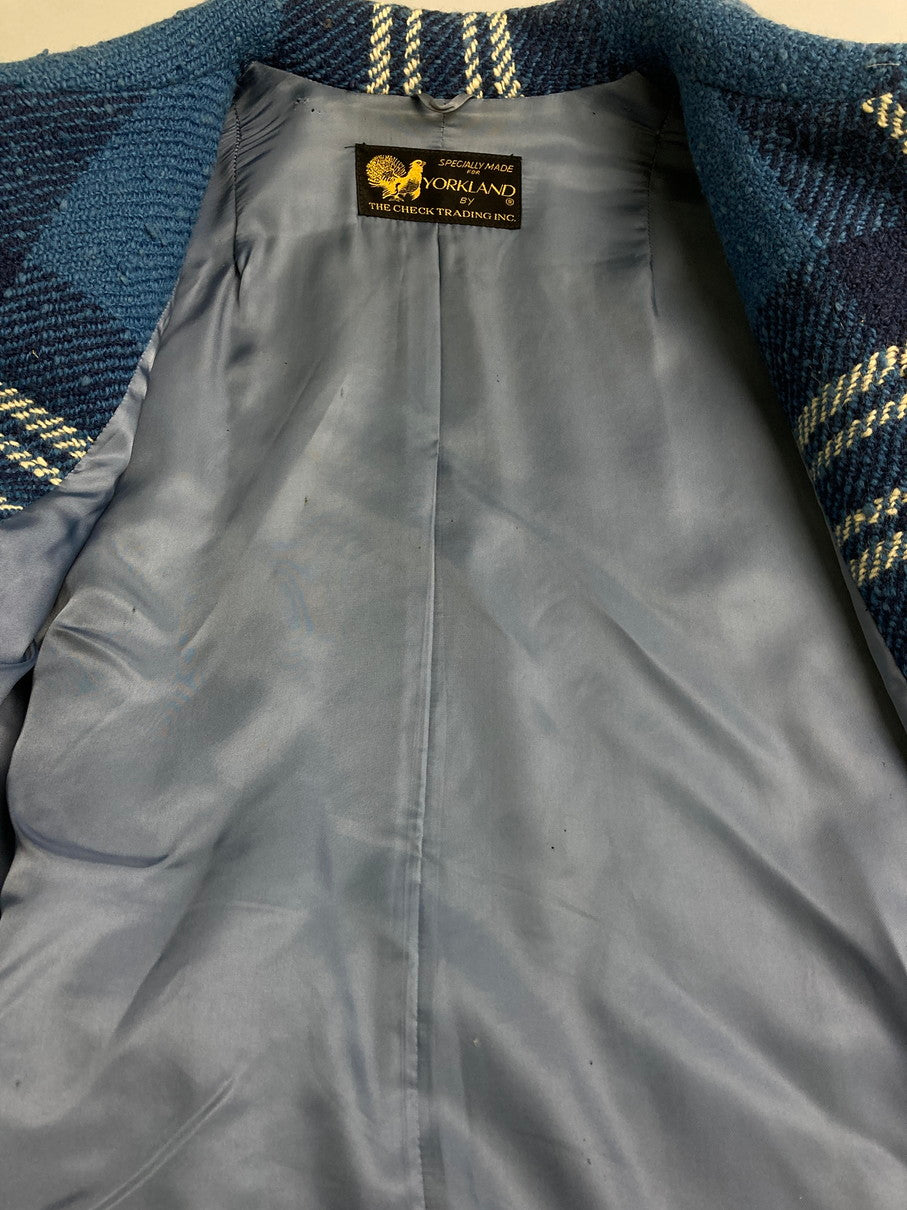 【現状渡し品】【メンズ】 YORKLAND ヨークランド LONG COAT ロング コート アウター 146-251012-ks-10-min サイズ：9AR カラー：ブルー系 万代Net店