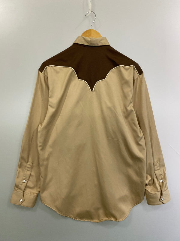 【中古品】【メンズ】 ROCK MOUNT ロックマウント 70S WESTERN SHIRT ウエスタンシャツ 146-250419-ks-41-min サイズ：S カラー：ベージュ/ブラウン 万代Net店