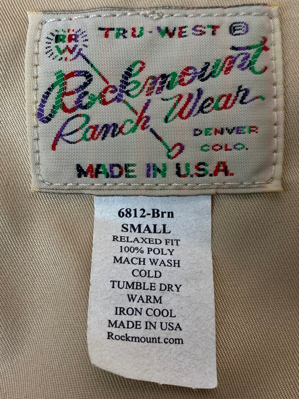 【中古品】【メンズ】 ROCK MOUNT ロックマウント 70S WESTERN SHIRT ウエスタンシャツ 146-250419-ks-41-min サイズ：S カラー：ベージュ/ブラウン 万代Net店