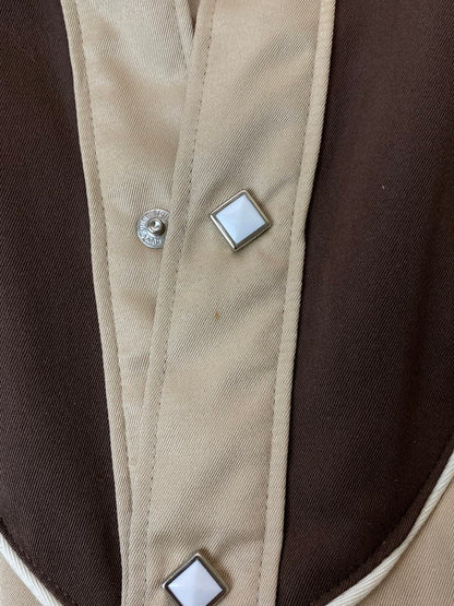 【中古品】【メンズ】 ROCK MOUNT ロックマウント 70S WESTERN SHIRT ウエスタンシャツ 146-250419-ks-41-min サイズ：S カラー：ベージュ/ブラウン 万代Net店