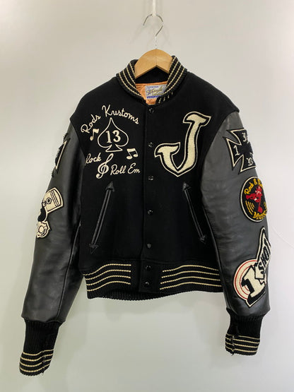 【現状渡し品】【メンズ】 WHITESVILLE ホワイツビル WV10286 287 FULL DECO STADIUM JACKET スタジアムジャケット 145-250419-ks-30-min サイズ：38 カラー：ブラック 万代Net店