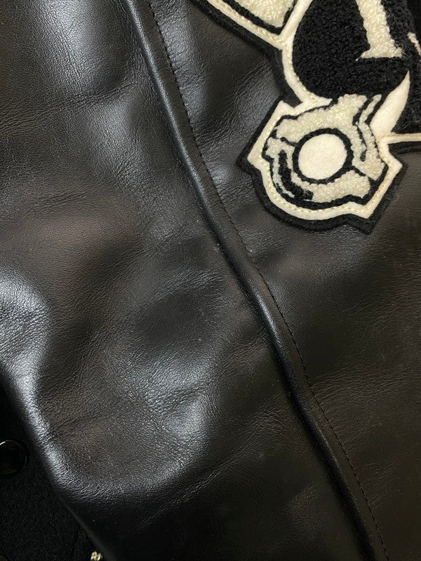 【現状渡し品】【メンズ】 WHITESVILLE ホワイツビル WV10286 287 FULL DECO STADIUM JACKET スタジアムジャケット 145-250419-ks-30-min サイズ：38 カラー：ブラック 万代Net店