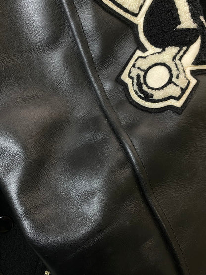 【現状渡し品】【メンズ】 WHITESVILLE ホワイツビル WV10286 287 FULL DECO STADIUM JACKET スタジアムジャケット 145-250419-ks-30-min サイズ：38 カラー：ブラック 万代Net店