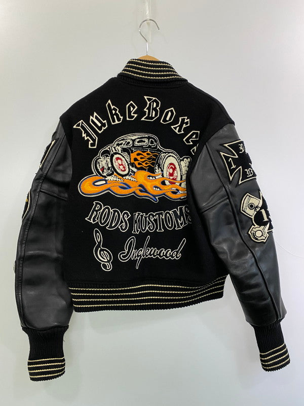 【現状渡し品】【メンズ】 WHITESVILLE ホワイツビル WV10286 287 FULL DECO STADIUM JACKET スタジアムジャケット 145-250419-ks-30-min サイズ：38 カラー：ブラック 万代Net店