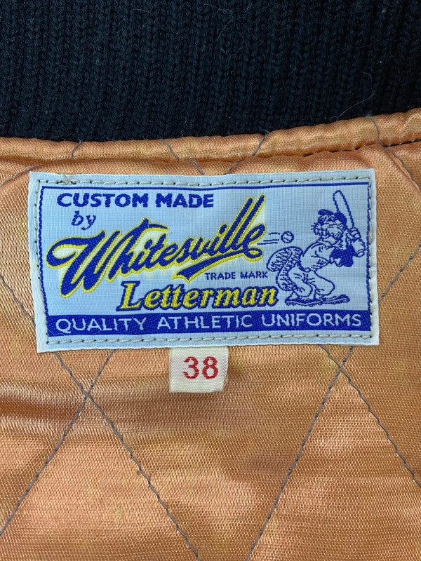 【現状渡し品】【メンズ】 WHITESVILLE ホワイツビル WV10286 287 FULL DECO STADIUM JACKET スタジアムジャケット 145-250419-ks-30-min サイズ：38 カラー：ブラック 万代Net店