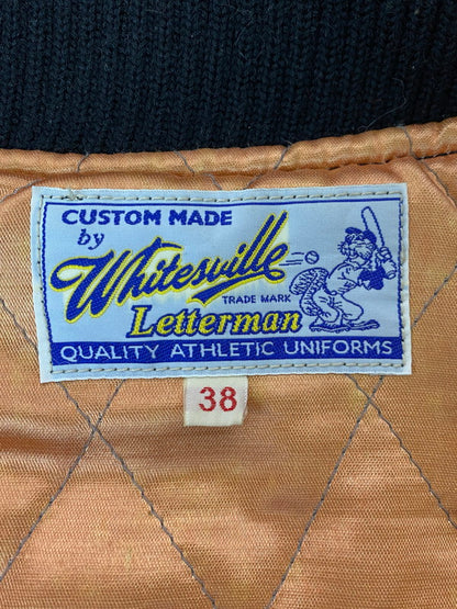 【現状渡し品】【メンズ】 WHITESVILLE ホワイツビル WV10286 287 FULL DECO STADIUM JACKET スタジアムジャケット 145-250419-ks-30-min サイズ：38 カラー：ブラック 万代Net店