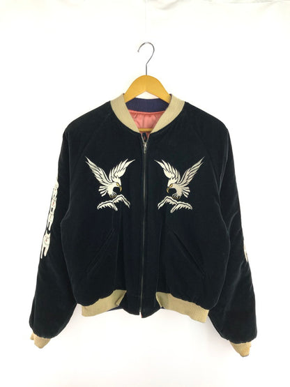 【中古品】【メンズ】 東洋エンタープライズ トーヨーエンタープライズ TAILOR 東洋 REVERSIBLE SOUVENIR JACKET M18427 リバーシブル スーベニアジャケット ALASKA 別珍 スカジャン ライトアウター 145-251114-yy-20-tag サイズ：M カラー：ブラック/ピンク 万代Net店