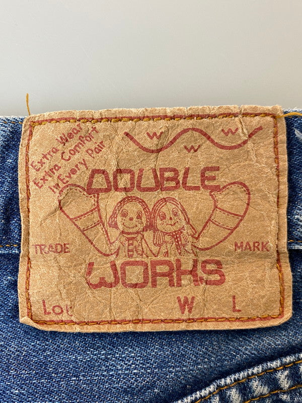 【中古品】【メンズ】 DOUBLE WORKS ダブルワークス 初期ラグドールパッチ DENIM PANTS デニムパンツ 156-250419-ks-48-min サイズ：32 カラー：インディゴ 万代Net店