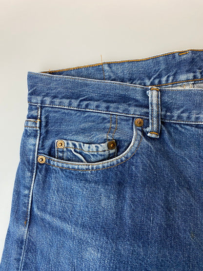 【中古品】【メンズ】 DOUBLE WORKS ダブルワークス 初期ラグドールパッチ DENIM PANTS デニムパンツ 156-250419-ks-48-min サイズ：32 カラー：インディゴ 万代Net店