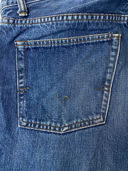 【中古品】【メンズ】 DOUBLE WORKS ダブルワークス 初期ラグドールパッチ DENIM PANTS デニムパンツ 156-250419-ks-48-min サイズ：32 カラー：インディゴ 万代Net店