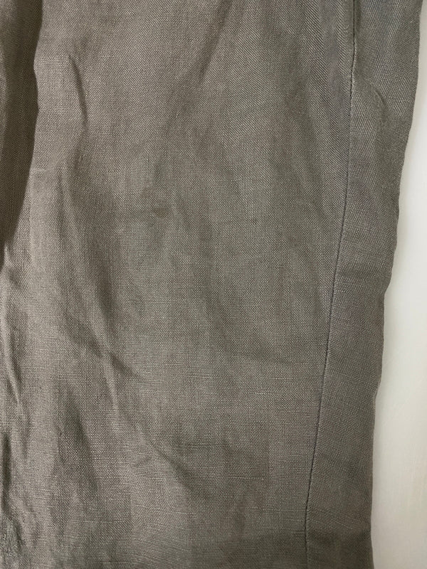 【中古品】【メンズ】 EDDIE BAUER エディーバウアー 90S LINEN EASY PANT リネン イージー パンツ 90年代 ボトムス ヴィンテージ 155-260702-hu-46-min カラー：グレー/グリーン系 万代Net店