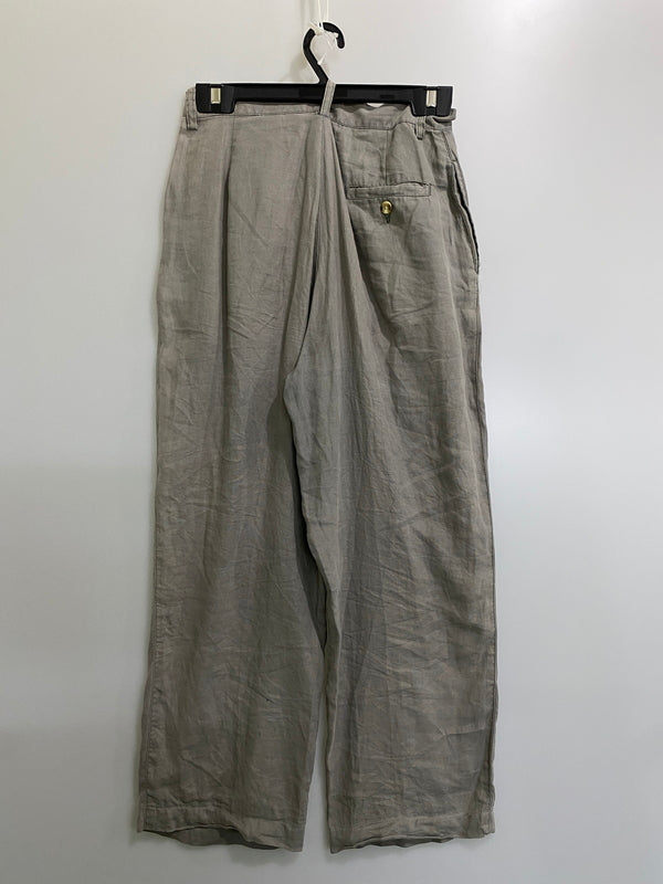 【中古品】【メンズ】 EDDIE BAUER エディーバウアー 90S LINEN EASY PANT リネン イージー パンツ 90年代 ボトムス ヴィンテージ 155-260702-hu-46-min カラー：グレー/グリーン系 万代Net店