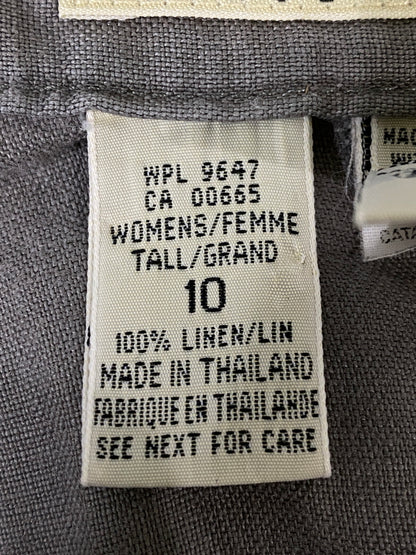 【中古品】【メンズ】 EDDIE BAUER エディーバウアー 90S LINEN EASY PANT リネン イージー パンツ 90年代 ボトムス ヴィンテージ 155-260702-hu-46-min カラー：グレー/グリーン系 万代Net店