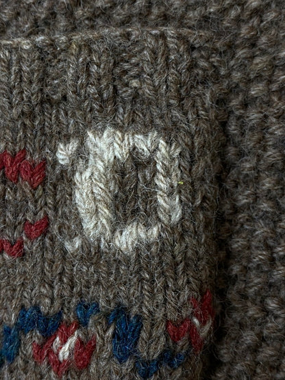 【中古品】【メンズ】 POLO COUNTRY ポロカントリー 90'S WOOL CARDIGAN ウールカーディガン 146-250419-ks-24-min サイズ：M カラー：ブラウン系 万代Net店