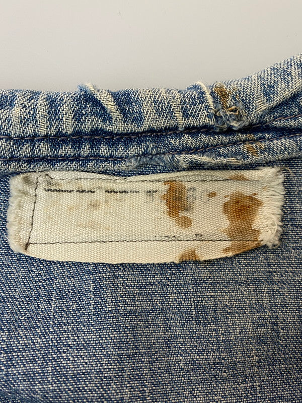 【現状渡し品】【メンズ】 U.S.NAVY ユーエスネイビー 40'S SHAWL COLLAR DENIM COVERALL デニムカバーオール 146-250419-ks-25-min サイズ：不明 カラー：インディゴ 万代Net店