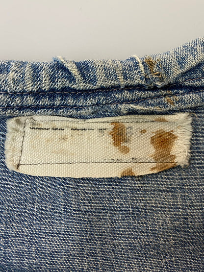 【現状渡し品】【メンズ】 U.S.NAVY ユーエスネイビー 40'S SHAWL COLLAR DENIM COVERALL デニムカバーオール 146-250419-ks-25-min サイズ：不明 カラー：インディゴ 万代Net店