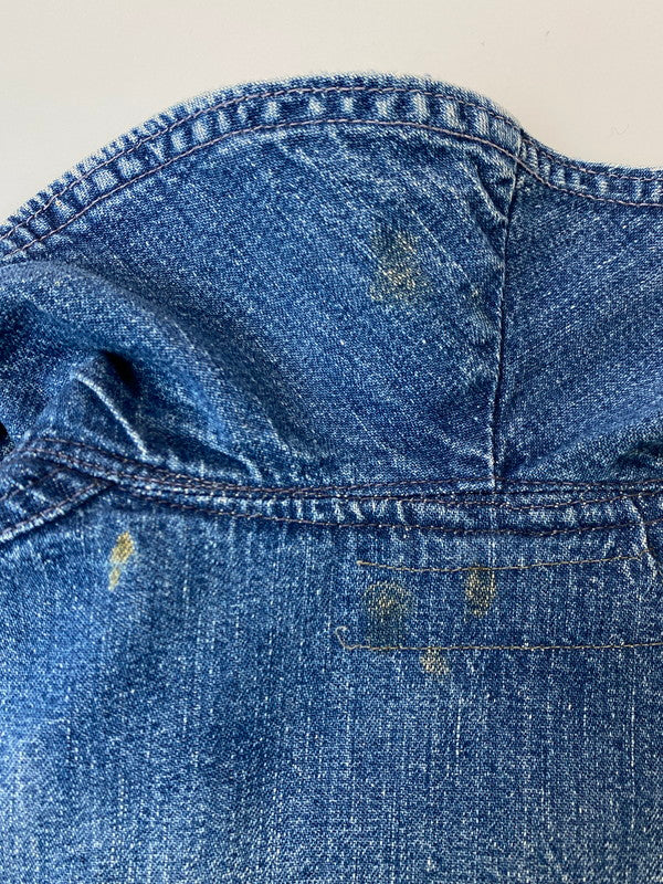 【現状渡し品】【メンズ】 U.S.NAVY ユーエスネイビー 40'S SHAWL COLLAR DENIM COVERALL デニムカバーオール 146-250419-ks-25-min サイズ：不明 カラー：インディゴ 万代Net店