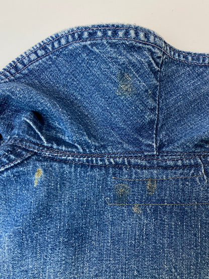 【現状渡し品】【メンズ】 U.S.NAVY ユーエスネイビー 40'S SHAWL COLLAR DENIM COVERALL デニムカバーオール 146-250419-ks-25-min サイズ：不明 カラー：インディゴ 万代Net店