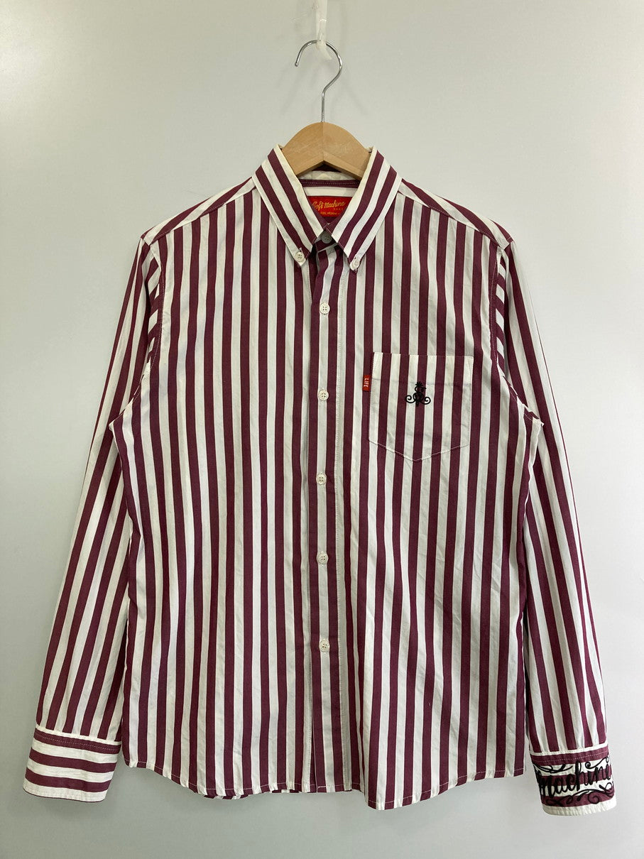 【中古品】【メンズ】 Softmachine ソフトマシーン PLAND B.D SHIRT プランドシャツ ボダンダウンシャツ 長袖シャツ トップス 142-250422-yn-20-min サイズ：M カラー：BURGUNDY 万代Net店