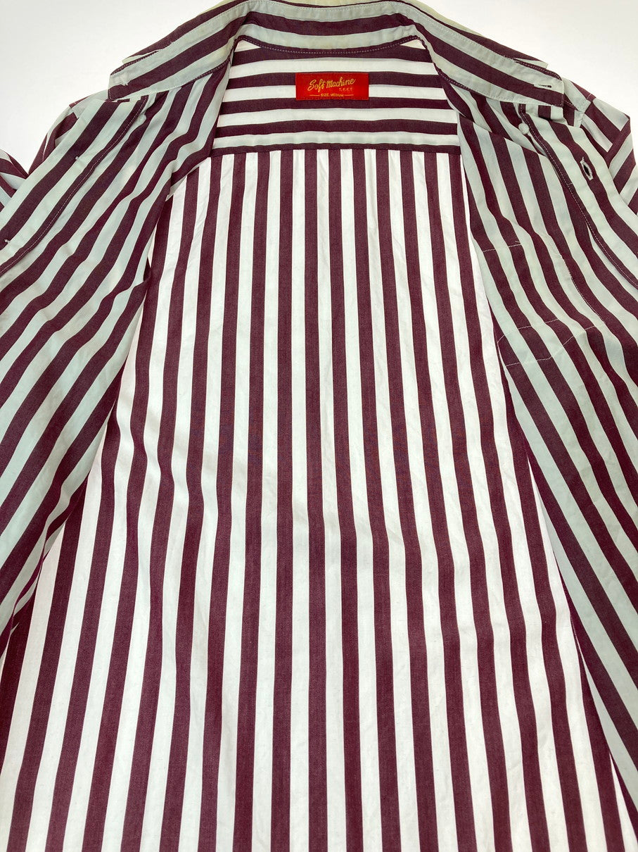 【中古品】【メンズ】 Softmachine ソフトマシーン PLAND B.D SHIRT プランドシャツ ボダンダウンシャツ 長袖シャツ トップス 142-250422-yn-20-min サイズ：M カラー：BURGUNDY 万代Net店