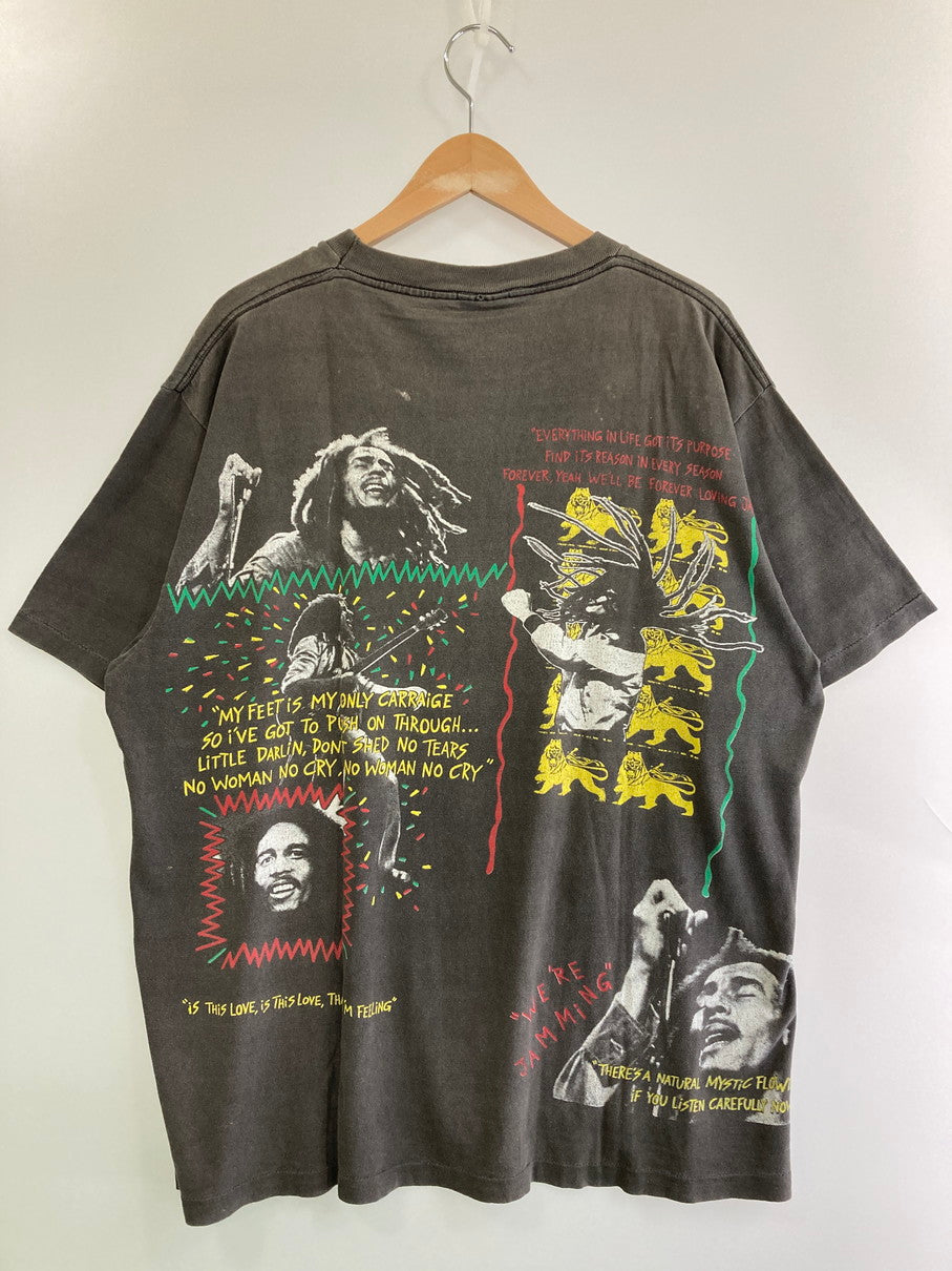 【中古品】【メンズ】 CHANGES 90's BOB MARLEY BIG PRINT TEE チェンジズ プリントTシャツ 半袖Tシャツ トップス 146-250422-yn-24-min サイズ：XL カラー：ダークグレー 万代Net店