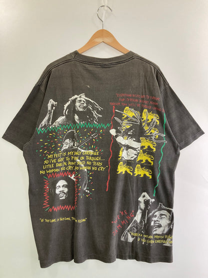 【中古品】【メンズ】 CHANGES 90's BOB MARLEY BIG PRINT TEE チェンジズ プリントTシャツ 半袖Tシャツ トップス 146-250422-yn-24-min サイズ：XL カラー：ダークグレー 万代Net店