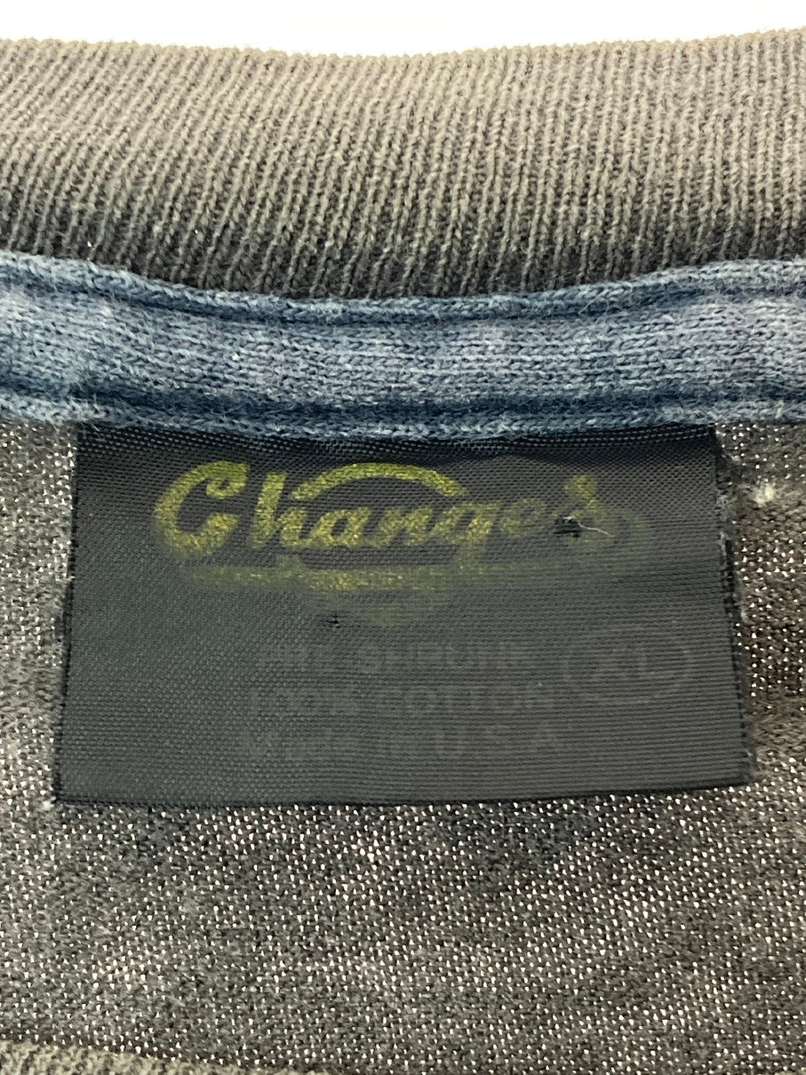 【中古品】【メンズ】 CHANGES 90's BOB MARLEY BIG PRINT TEE チェンジズ プリントTシャツ 半袖Tシャツ トップス 146-250422-yn-24-min サイズ：XL カラー：ダークグレー 万代Net店