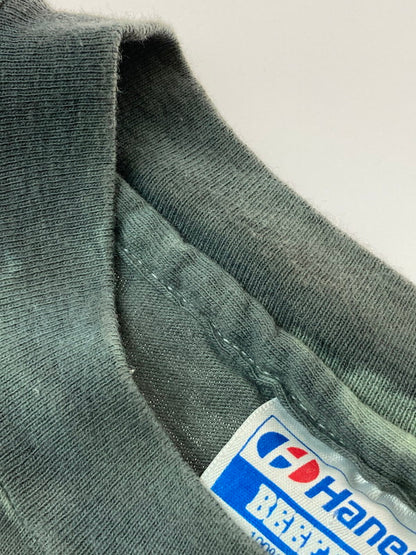 【中古品】【メンズ】 HANES c1988 DOORS JIM MORRISON BIG PRINT TEE ヘインズ プリントTシャツ 半袖Tシャツ トップス 146-250422-yn-28-min サイズ：L カラー：イエロー/グレー 万代Net店