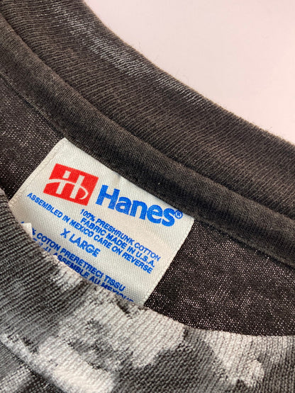 【中古品】【メンズ】 HANES 90's THE BEATLES HEY JUDE ALLOVER PRINT TEE ヘインズ 半袖Tシャツ トップス 146-250422-yn-25-min サイズ：XL カラー：ブラック 万代Net店