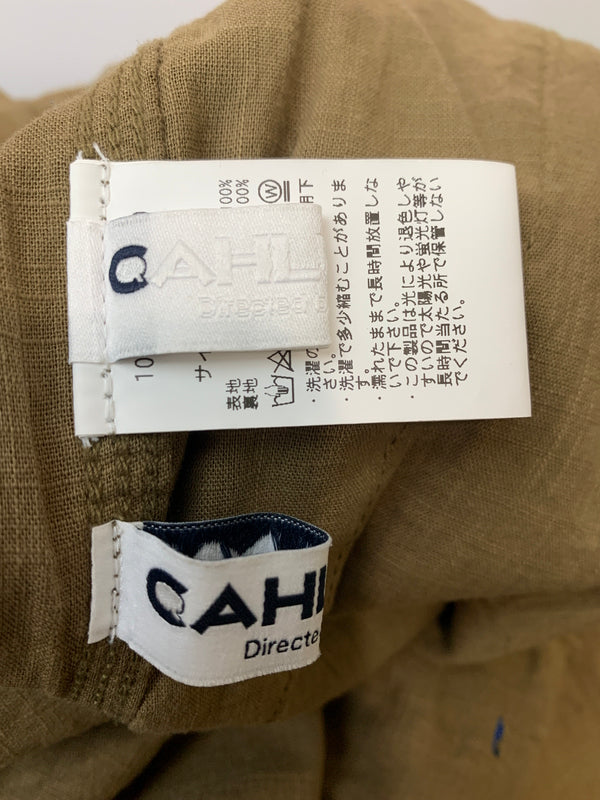 【中古品】【メンズ】 CAHLUMN カウラム 241-1460 LINEN GYM PANT リネン ジム パンツ ボトムス 151-260711-AS-22-min サイズ：M カラー：カーキ 万代Net店