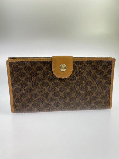 【中古品】【レディース】 CELINE セリーヌ マカダム ロングウォレット 長財布 181-250424-jt-22-min カラー：ブラウン 万代Net店