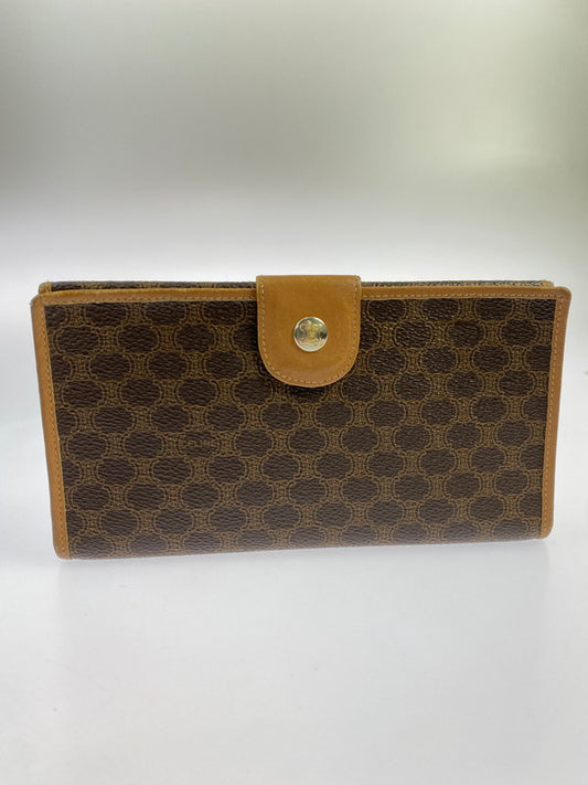 【中古品】【レディース】 CELINE セリーヌ マカダム ロングウォレット 長財布 181-250424-jt-22-min カラー：ブラウン 万代Net店