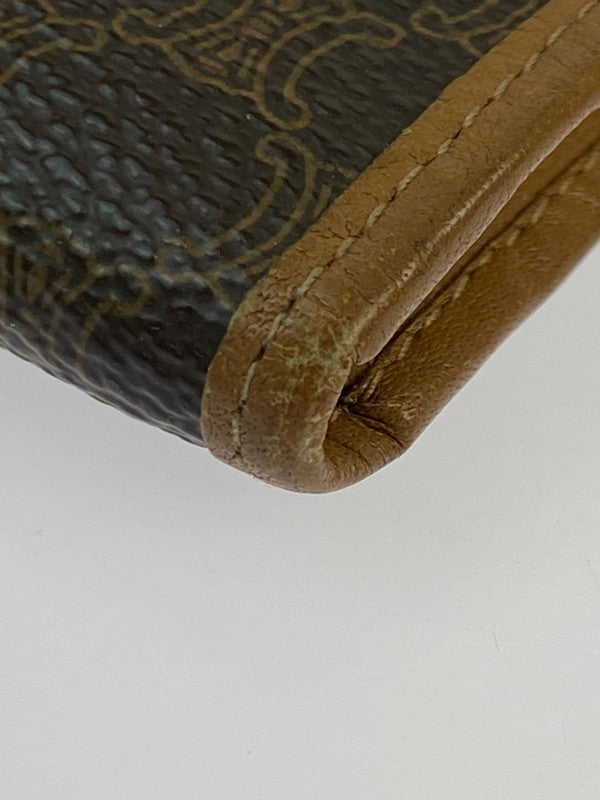 【中古品】【レディース】 CELINE セリーヌ マカダム ロングウォレット 長財布 181-250424-jt-22-min カラー：ブラウン 万代Net店