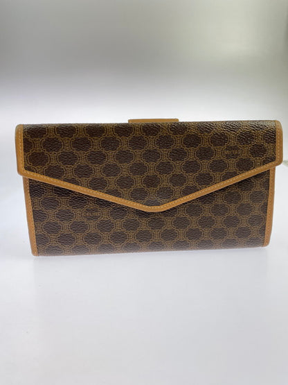 【中古品】【レディース】 CELINE セリーヌ マカダム ロングウォレット 長財布 181-250424-jt-22-min カラー：ブラウン 万代Net店