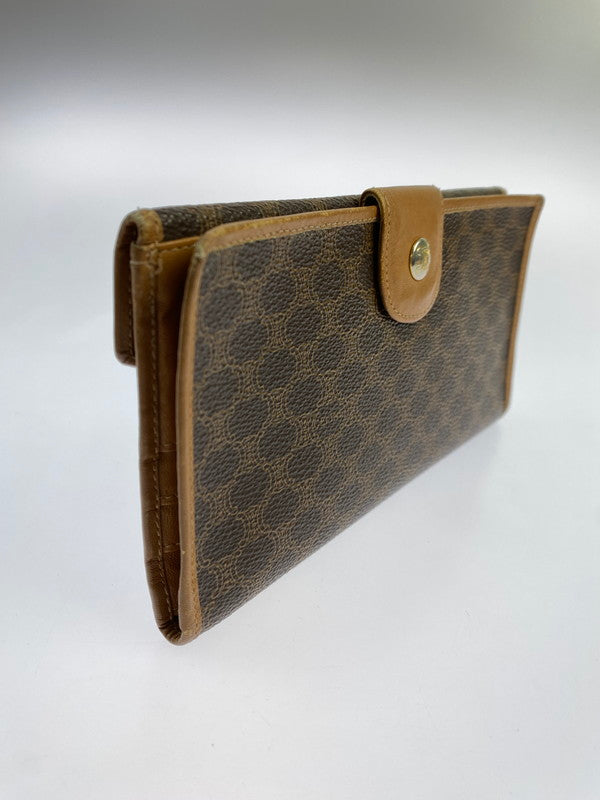 【中古品】【レディース】 CELINE セリーヌ マカダム ロングウォレット 長財布 181-250424-jt-22-min カラー：ブラウン 万代Net店