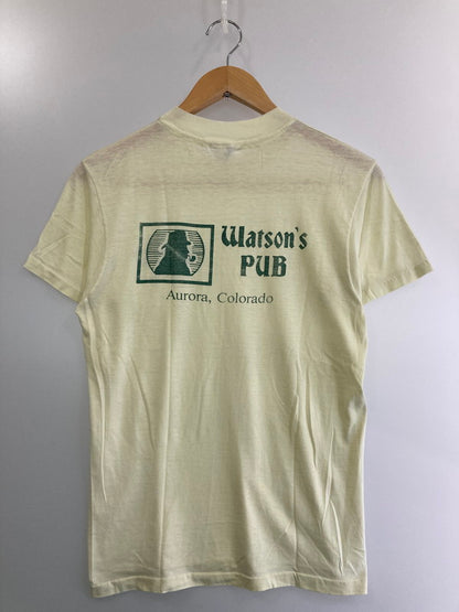 【現状渡し品】【メンズ】 HANES ヘインズ 80'S "WATSON'S PUB" PRINT TEE ショートスリーブ 146-250428-AS-17-min サイズ：M カラー：グリーン系 万代Net店