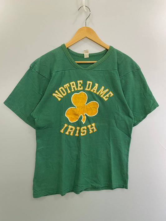 【現状渡し品】【メンズ】 SOUTHERN ATHLETIC サウザンアスレチック 60'S "NORTRE DAME" FOOTBALL TEE ショートスリーブ 146-250422-AS-35-min サイズ：M カラー：グリーン 万代Net店