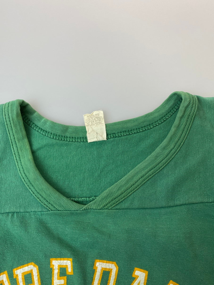 【現状渡し品】【メンズ】 SOUTHERN ATHLETIC サウザンアスレチック 60'S "NORTRE DAME" FOOTBALL TEE ショートスリーブ 146-250422-AS-35-min サイズ：M カラー：グリーン 万代Net店