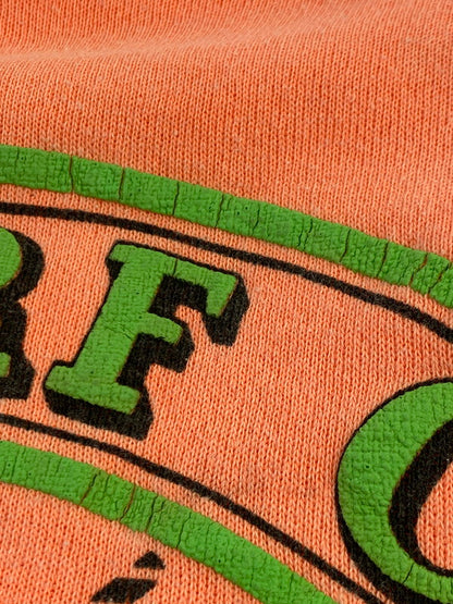 【現状渡し品】【メンズ】 HANES ヘインズ 80'S PRINT SWEATSHIRT スウェット トレーナー 146-250713-AS-19-min サイズ：XL カラー：オレンジ系 万代Net店