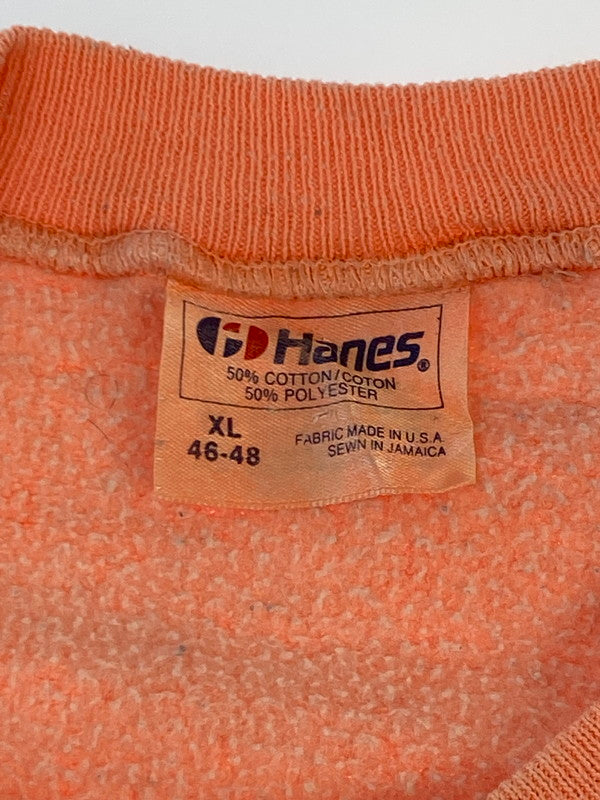 【現状渡し品】【メンズ】 HANES ヘインズ 80'S PRINT SWEATSHIRT スウェット トレーナー 146-250713-AS-19-min サイズ：XL カラー：オレンジ系 万代Net店