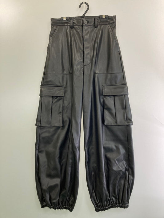 【中古品】【レディース】 RAY BEAMS レイ ビームス 61-23-101-370 23SS ニーシーム ワイドパンツ 171-250427-ks-51-min サイズ：1 カラー：ブラック 万代Net店