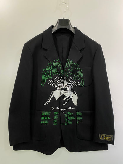 【中古品】【メンズ】 RAF SIMONS ラフシモンズ 221-544 22SS OVERSIZED SCHOOL UNIFORM BLAZER テーラードジャケット 141-250422-AS-55-min サイズ：M カラー：ブラック 万代Net店
