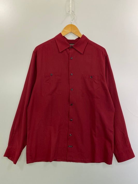 【中古品】【メンズ】 MURANO ムラーノ SILK SHIRT シルク シャツ メンズ トップス 長袖 146-250427-em-36-min サイズ：L カラー：レッド 万代Net店