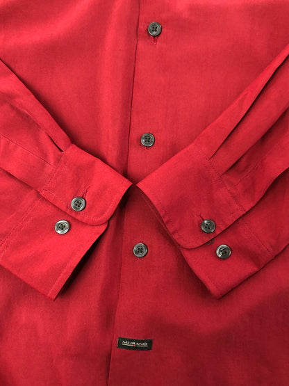 【中古品】【メンズ】 MURANO ムラーノ SILK SHIRT シルク シャツ トップス 146-260411-rt-22-tag カラー：レッド 万代Net店